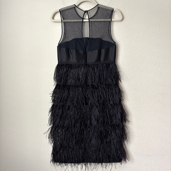 Carolina Herrera Ostrich Feather Elegant LBD Cocktail Party Dress - Picture 6 of 13